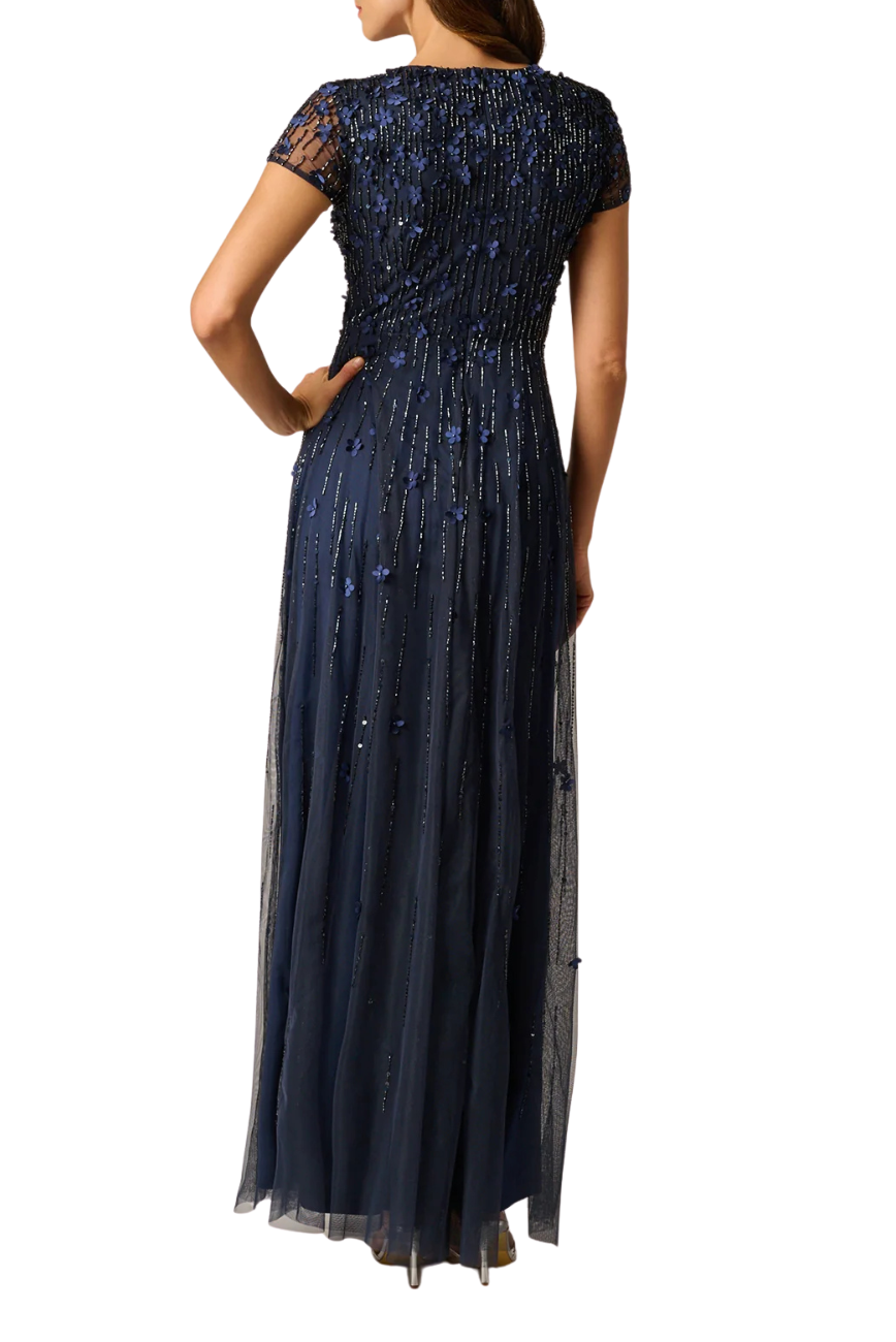 3D Floral Beaded Gown