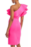 Ruffle One Shoulder Dress