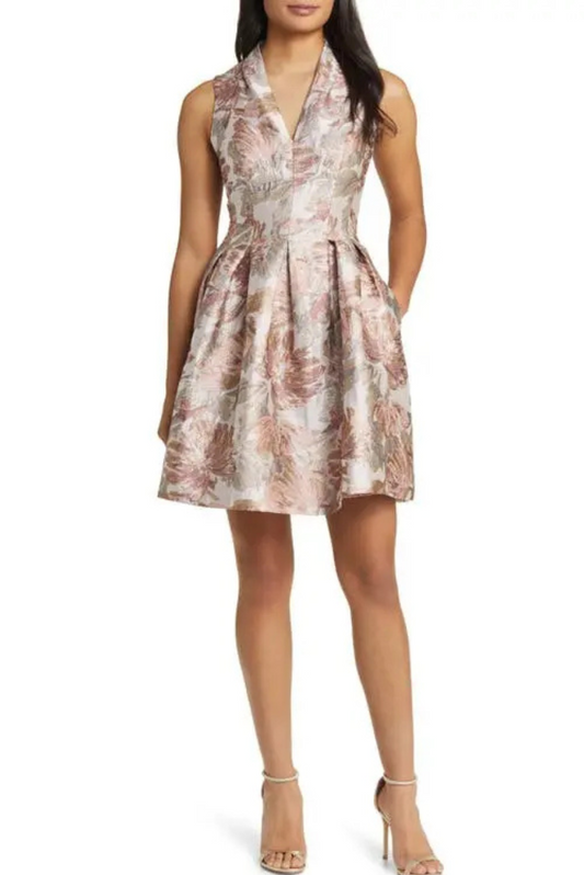 Floral Jacquard Dress