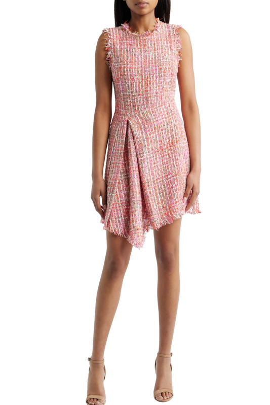 Tweed Asymmetrical Dress