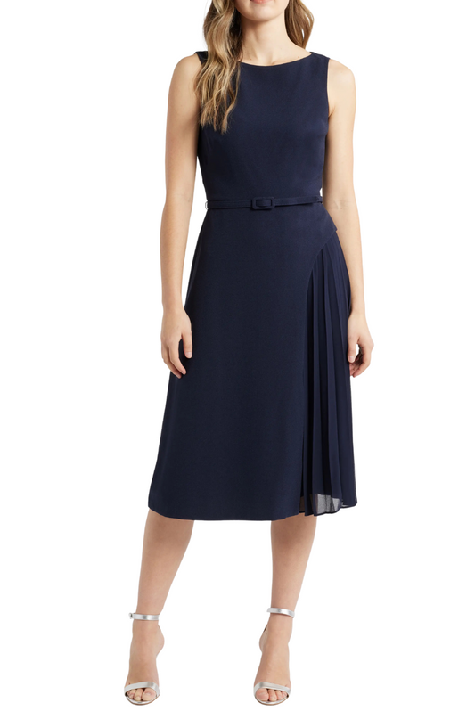 Pleat Detail Work Dress