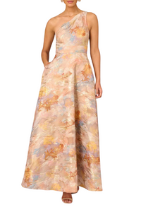 One Shoulder Organza Gown