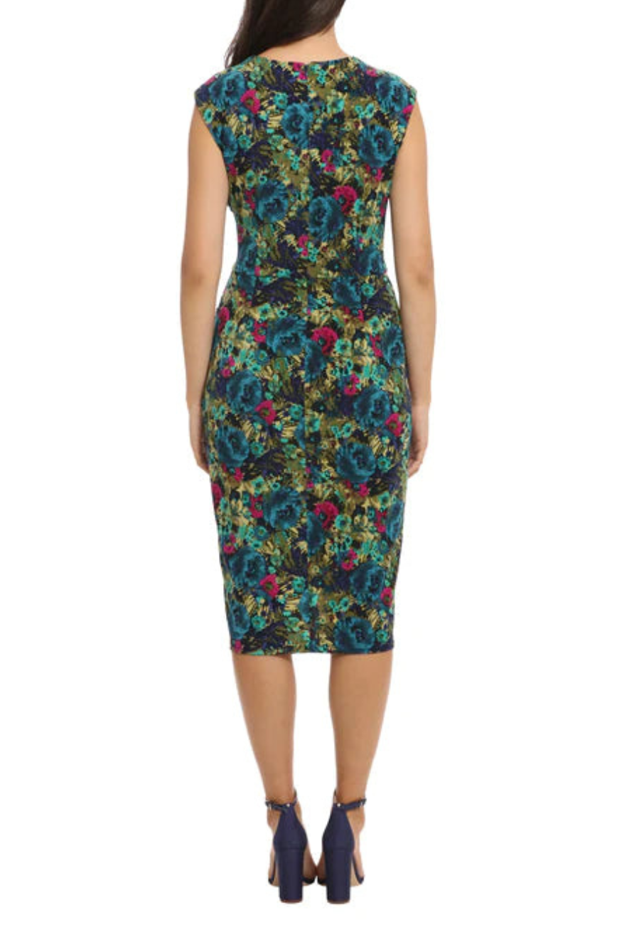 Asymmetric Neckline Sheath Dress