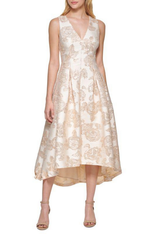 V-Neck Fit and Flare Dress