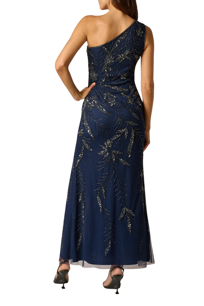 One Shoulder Mesh Gown