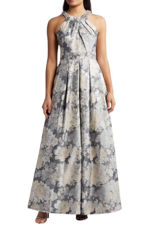 Halter Neck Mikado Ballgown