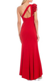 Ruffle One Shoulder Gown