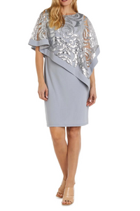 Poncho Sequin Swirl Dress