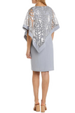 Poncho Sequin Swirl Dress
