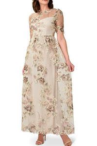 Floral Embroidered Gown