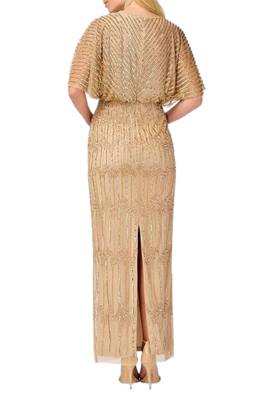 Beaded Surplice Gown