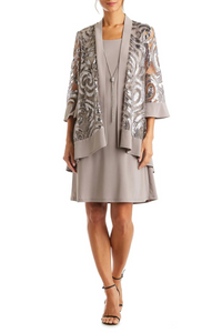 Waterfall Jacket Sheath Dress Set
