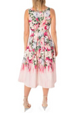 Floral V-Neck Jacquard Dress