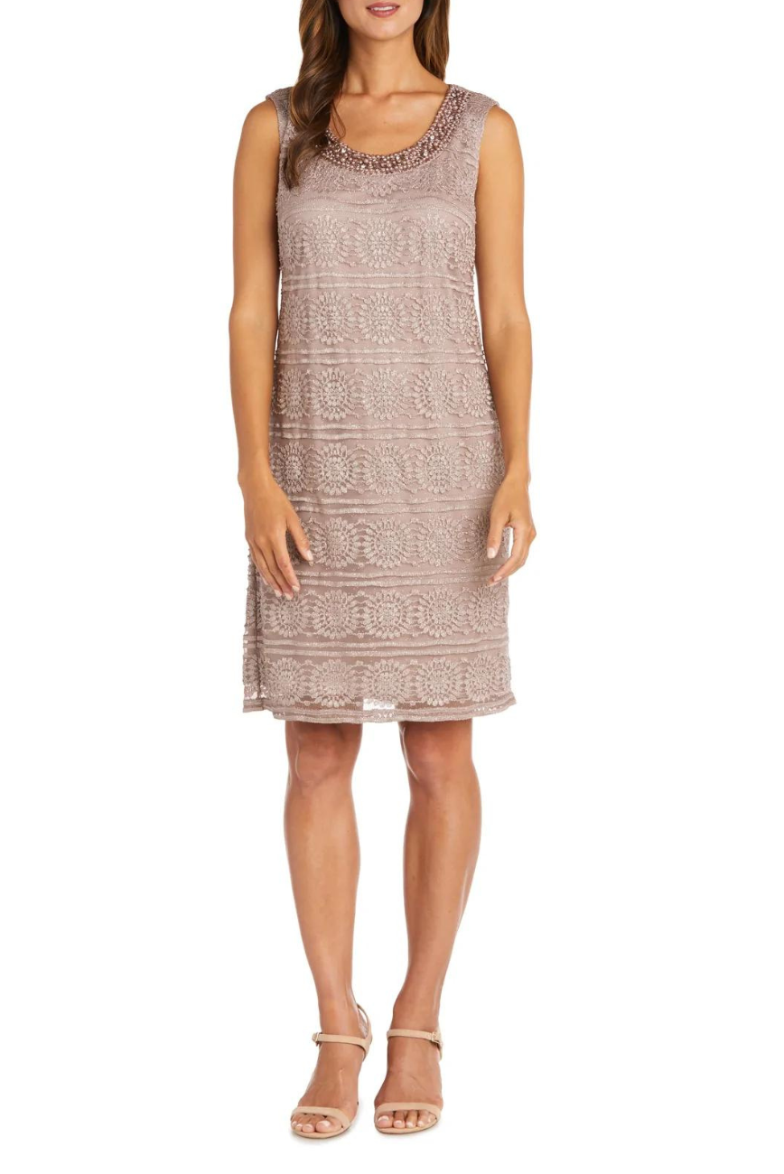 Floral Lace Sheath Dress with Jacket