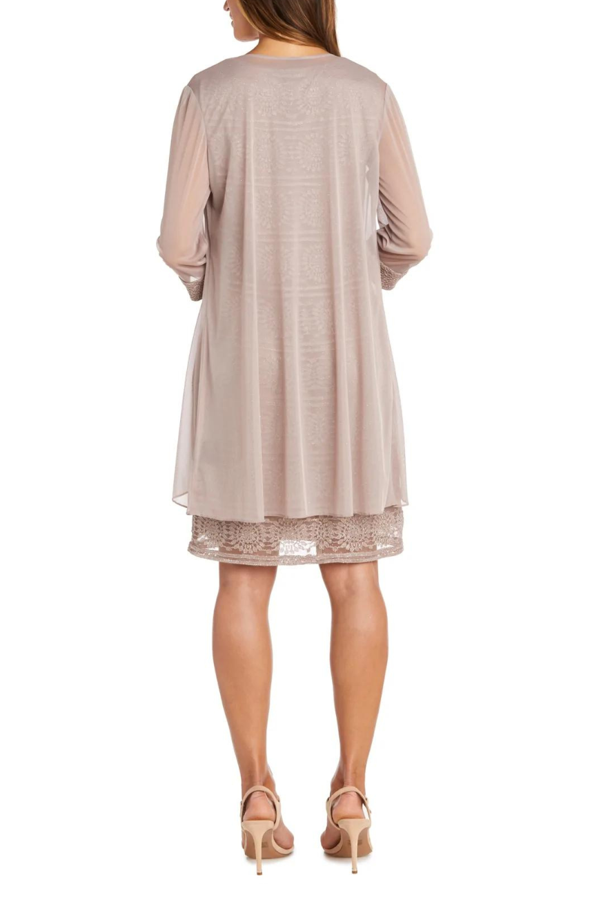 Floral Lace Sheath Dress with Jacket