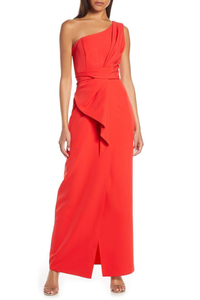 One-Shoulder Evening  Gown