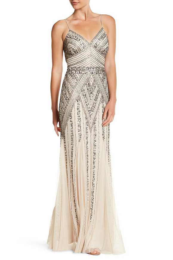 Art Deco Beaded  Gown