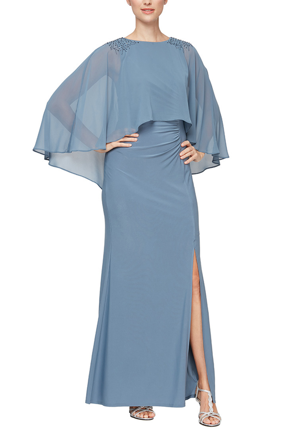 High-Low Popover Embellished  Gown
