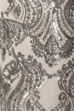 Sequin Pattern Halter Gown