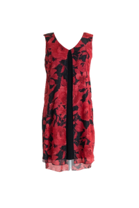 Floral Chiffon Overlay Dress