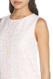 Lace Trim Tweed Dress