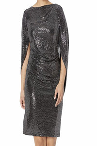Draped Sleeve Cocktail Dress