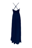 V-Neck Pleated Gown
