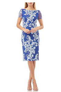 Soutache Embroidered Sheath Dress
