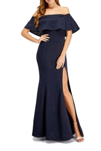 Off-Shoulder Ruffle Gown